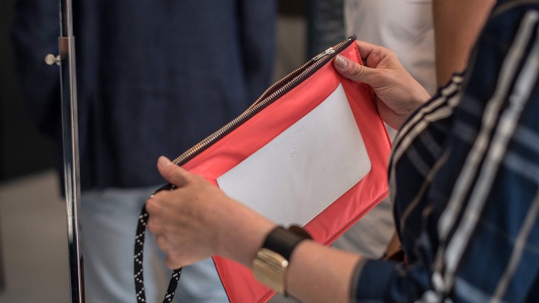 Travel pouch designed by Perret Schaad for MINI Fashion at Pitti Uomo 92. 