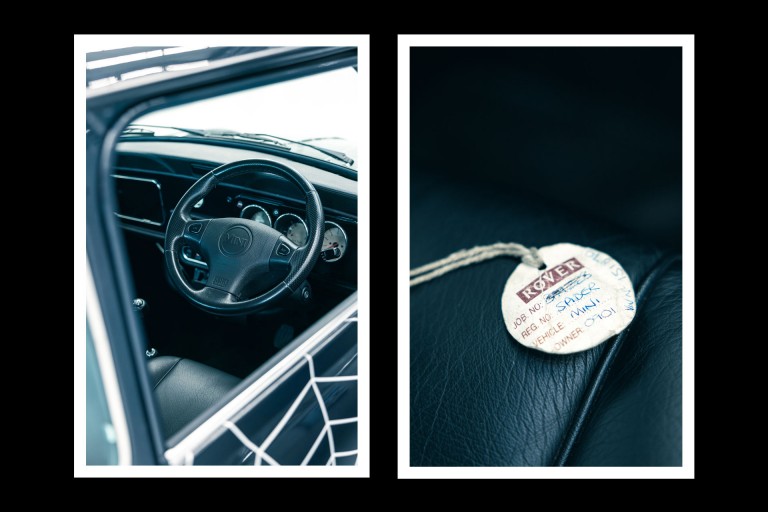 Photo of the driver's seat of the MINI Cooper Spider by Kate Moss.