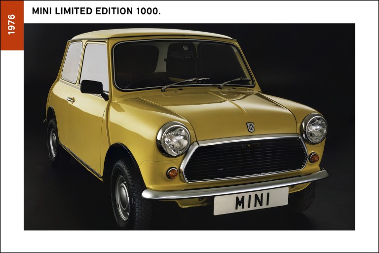The very first Mini Special Edition, the 1000 Special, or the “Stripey”.