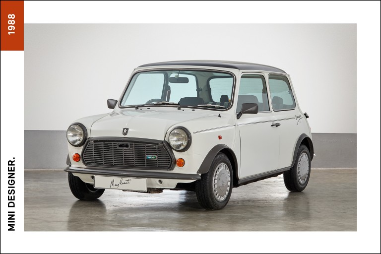 The Mini Designer was designed in 1988 by Mary Quant, who popularized the mini skirt in the 1960’s (and named it after Mini.)