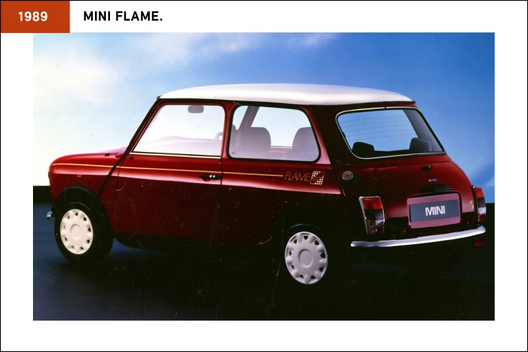 The Mini Flame, in red, 1989.