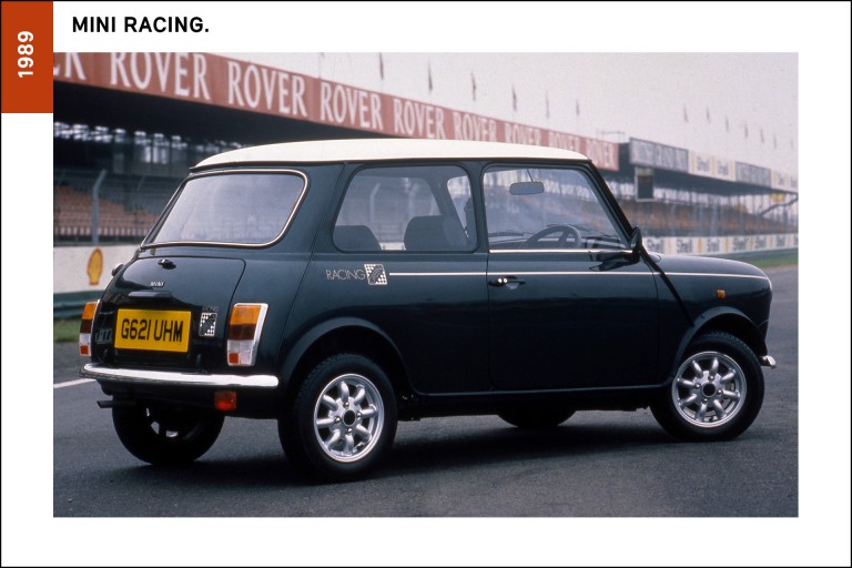 The Mini Racing in green, 1989.