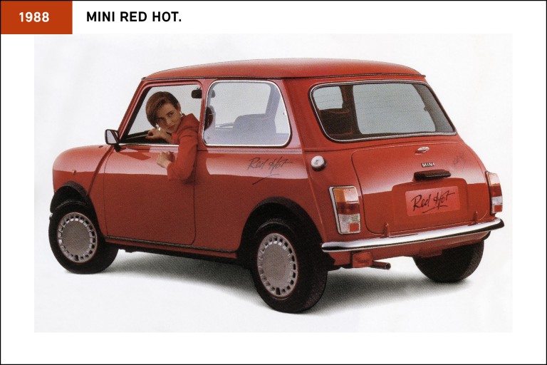 The Mini Red Hot from 1988, designed to bring fresh momentum to the car, alongside….