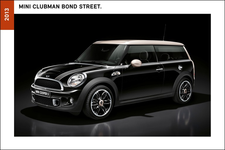 The MINI Clubman Bond Street, presented in 2013, and as stylish as the famous shopping street it was named after.