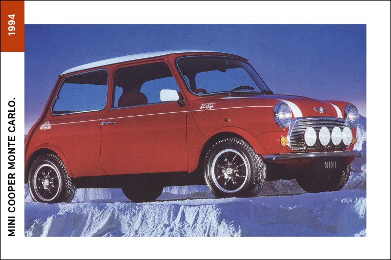 Only about 200 of the Mini Cooper Monte Carlo were produced in 1994.