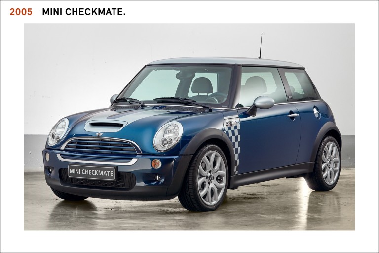 The third 2005 Special Edition, the MINI Cooper (S) Checkmate, was the sportiest of the three, with many small enhancements that gave it a bit of an athletic edge.