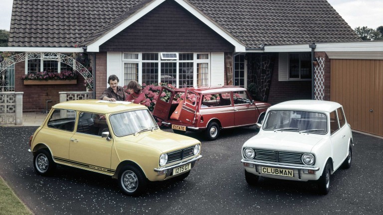 MINI Clubman and Mini Estate vehicles on a promotional advertisement.