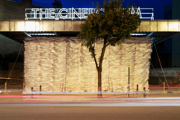 The Cineroleum – by London's Assemble collective – before its unveiling	