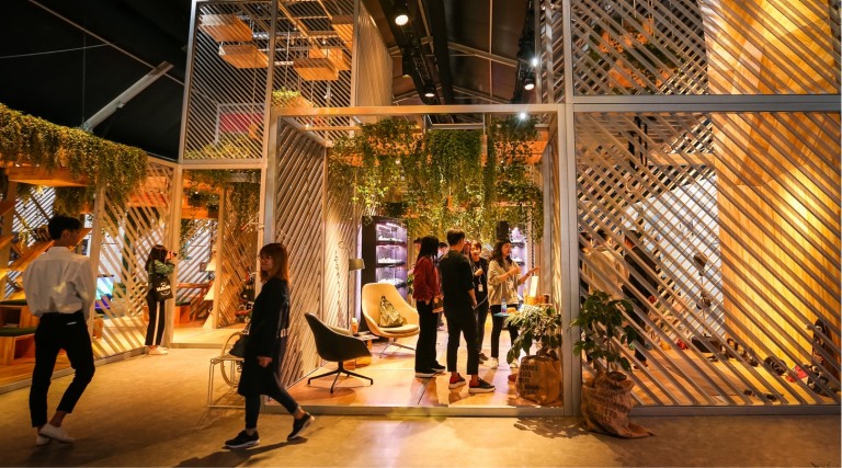 Visitors explore the Urban Nest at Urban Matters 2017 in Shanghai.