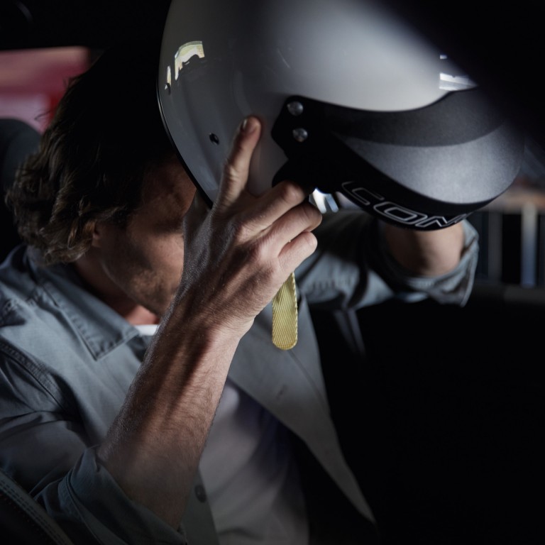 MINI John Cooper Works Clubman – interior – driver wearing helmet