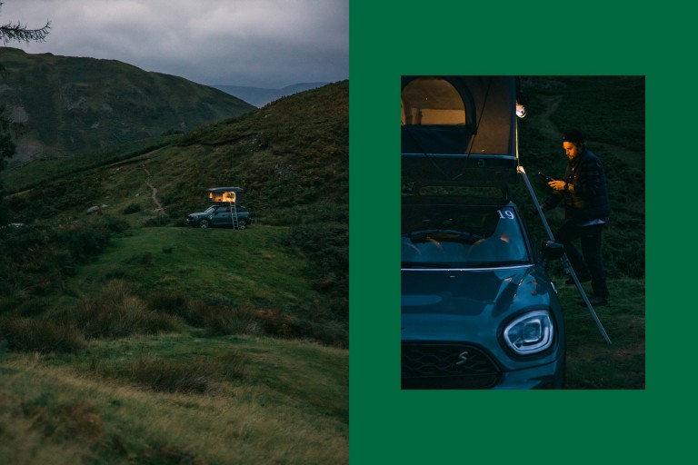 Jeffrey Bowman in his MINI Cooper S ALL4 Countryman Plug-In Hybrid traveling through England’s Lake District National Park.