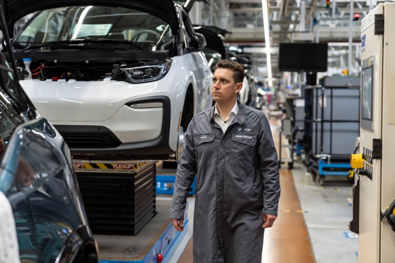 Bernd Körber, Head of MINI, at the BMW Group Plant in Leipzig.