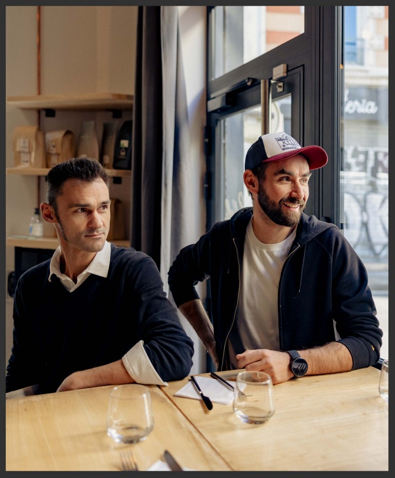 Image of Mick Bertrand and Sylvain Bofelli (from left to right) from the Le Bon Label restaurant in Grenoble, France. 