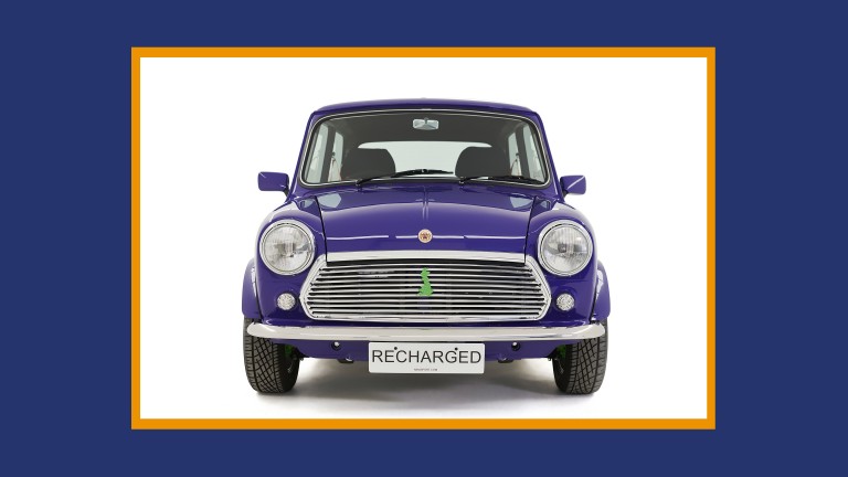 Front view of Paul Smith´s MINI Recharged model.  
