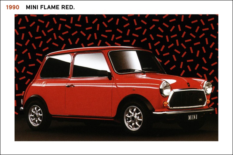 Introduced in 1990, following the success of the Racing and Flame, this car was developed with alloys and sport transmission and named the Mini Flame Red.