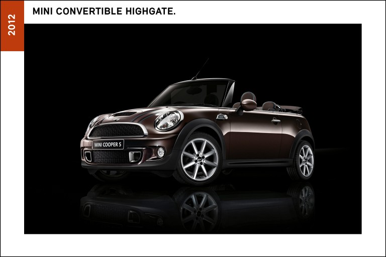 The MINI Convertible Highgate, a very British and premium version of our open-top four-seater, from 2012.