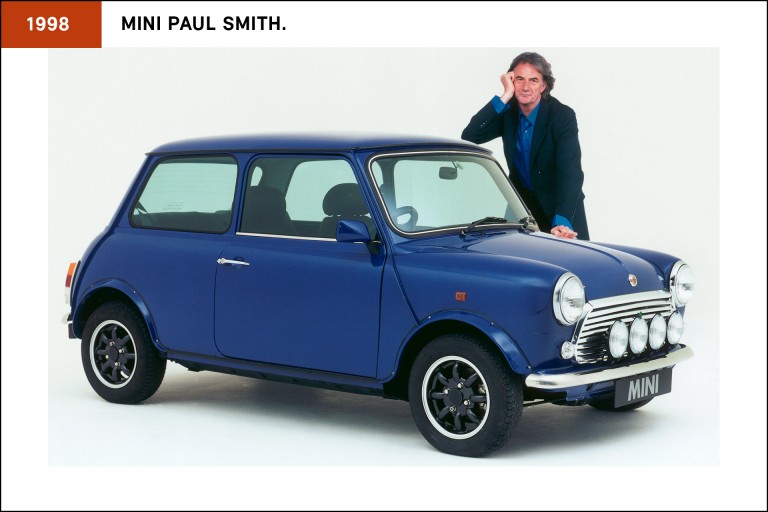 The Mini Paul Smith from 1998, available in iconic “Paul Smith” Blue.